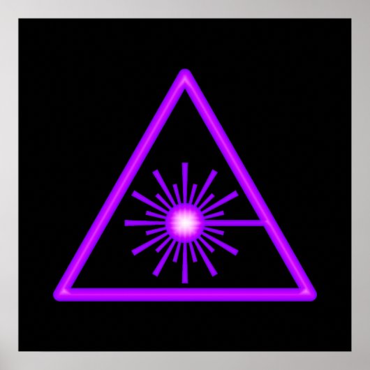 Poster Paars lasersymbool (Voorkant)