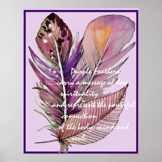 Poster Paarse veren (Voorkant)