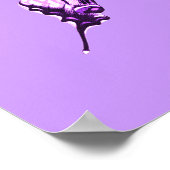 Poster Paarse vlinder (Hoek)