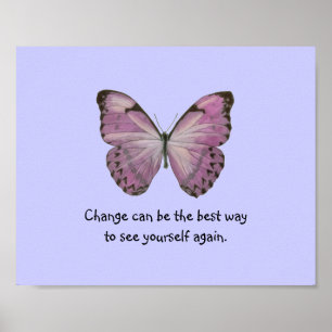 Poster Paarse vlinder