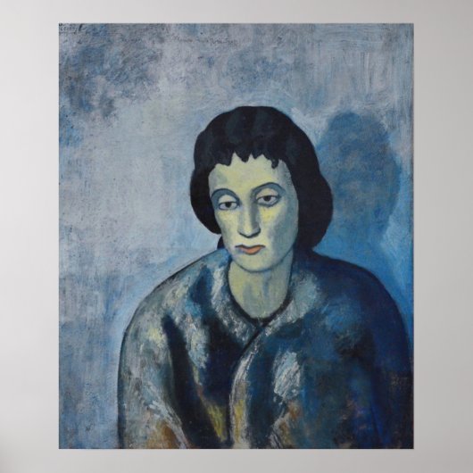 Poster Pablo Picasso - Femme avec Bangs, 1902 (Devant)