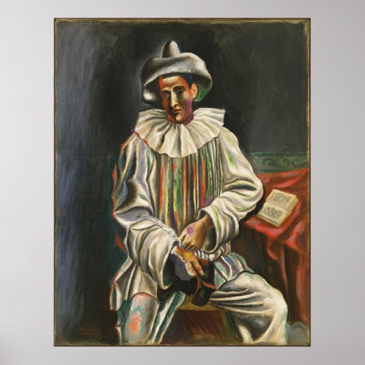 Poster Pablo Picasso - Pierrot (1918) (Devant)