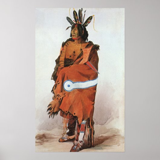 Poster Pachtuwa-Chta, Arikara Warrior Portrait par Bodmer (Devant)