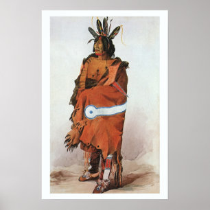 Poster Pachtuwa-Chta, Portrait d'un guerrier arikara par