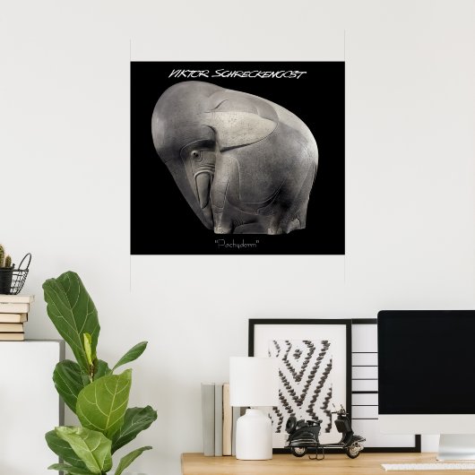 Poster Pachyderme (Bureau à domicile)