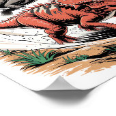 Poster Pachyrhinosaure passant par Carnotaurus (Coin)