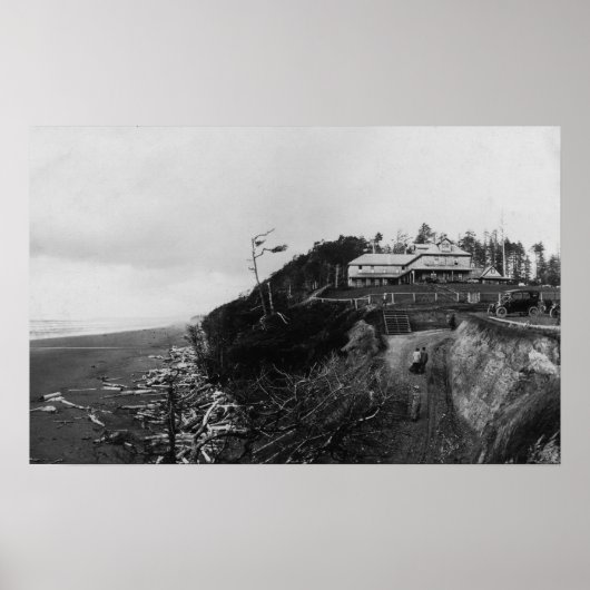 Poster Pacific Beach, WA - Pacific Beach Hotel et Old (Devant)