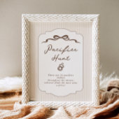 Poster Pacifier Hunt Bebe Cafe Hand drawn Genmder neutral