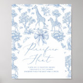 Poster Pacifier Hunt Toile de Jouy Safari animals (Devant)