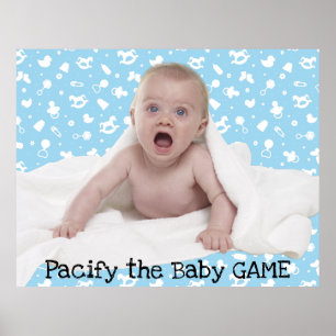 Poster Pacifier le bébé Jeu de Baby shower hilarant