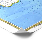 Poster " Pacifique : 1974 - Île détaillée Carte ... (Coin)