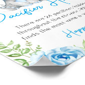 Poster Pacifique Chasse Blue Boy Elephant Baby shower Ara (Coin)