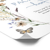 Poster Pacifique Fleur sauvage bleu (Coin)