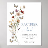 Poster Pacifique Fleur sauvage bleu (Devant)