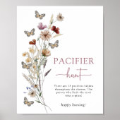 Poster Pacifique Fleur sauvage rose (Devant)