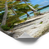 Poster Pacifische palmstrand (Hoek)