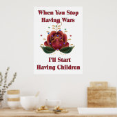 Poster Pacifiste sans enfant (Cuisine)