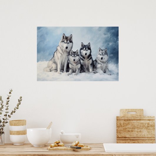 Poster Pack Sibérien Husky (Cuisine)