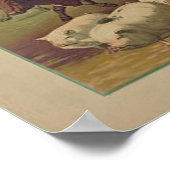 Poster Packages vintages de viande (Coin)