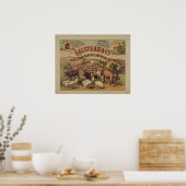 Poster Packages vintages de viande (Cuisine)