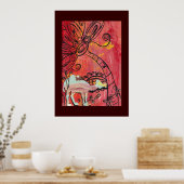 Poster paddenstoel Camel (Keuken)