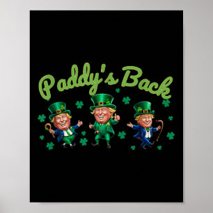 Poster Paddle Back Funny Trump Jour de la Saint Patrick I