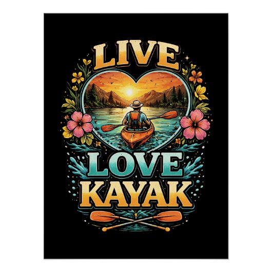 Poster Paddle Into the Sunset (Devant)