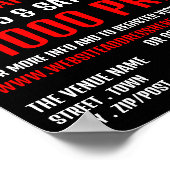 Poster Paddle rouge et noir, Tournoi de tennis de table (Coin)