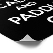 Poster Paddleboard SUP Conserver Le Calme Et Pagayer Sur (Coin)