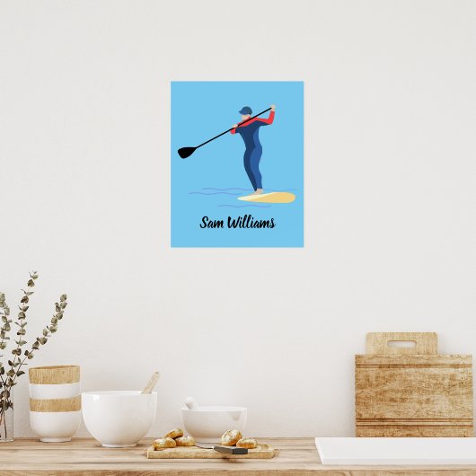 Poster Paddleboarding en stand-up (Cuisine)