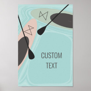 Poster Paddleboards Aventures Conception personnalisée