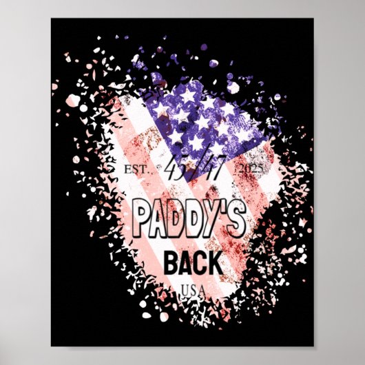 Poster Paddy's Back Funny Trump1 (Devant)