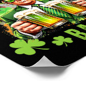 Poster Paddy's Back Funny Trump Jour de la Saint Patrick (Coin)