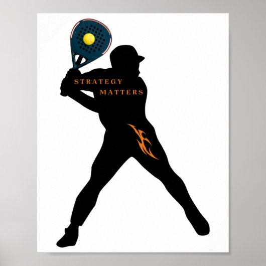Poster Padel - Sticker Stratégie S (Devant)