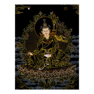 Poster Padmasambhava Guru Rinpoché Bouddhiste Thangka