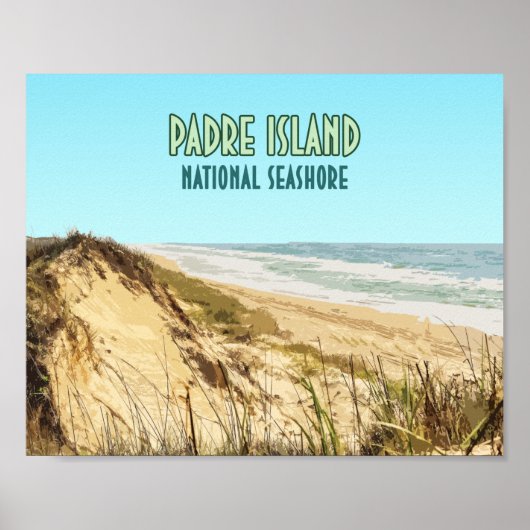 Poster Padre Island National Seashore Texas (Devant)
