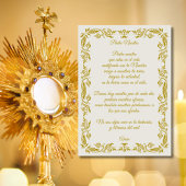 Poster Padre Nuestro Elegant Gold Botanical