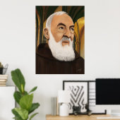 Poster Padre Pio de Pietrelcina (Bureau à domicile)
