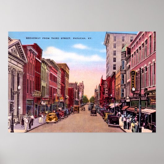 Poster Paducah Kentucky Broadway de la troisième 1930 (Devant)