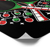 Poster Pagaie de Noël avec chapeau de Noël (Coin)