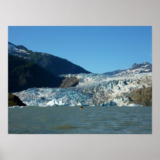 Poster Pagaie sur le glacier Mendenhall (Devant)