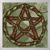 Poster Pagan Druid Pentagram Art Nature Witch             (Devant)