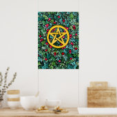 Poster Pagan Yule Pentagram (Cuisine)