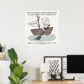 Poster Pagayer à contre-courant (Bureau à domicile)