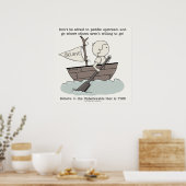 Poster Pagayer à contre-courant (Cuisine)