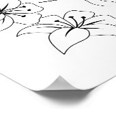 Poster Page Coloriage des colibris et des fleurs (Coin)