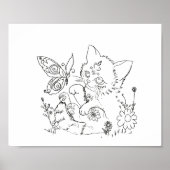 Poster Page couleur chaton d'art populaire hispanique (Devant)