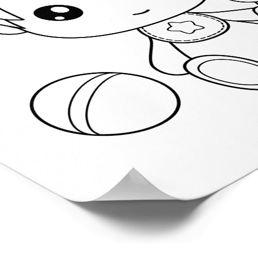 Poster Page Couleur de combinaison pour bébé (Coin)