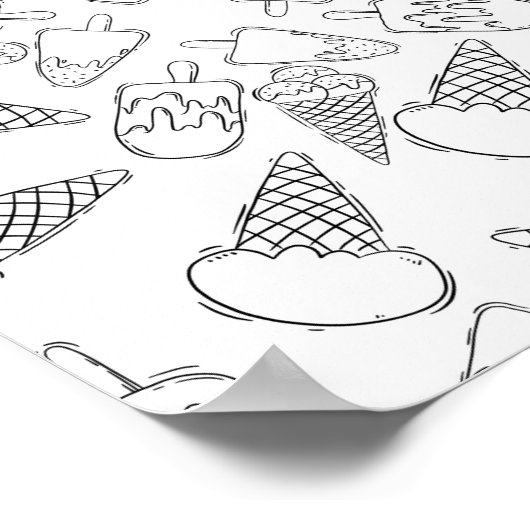 Poster Page Couleur de crème glacée (Coin)