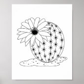 Poster Page Couleur Fleur Cactus (Devant)